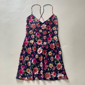 Victoria Secret Floral Slip Mini Dress Cami Sleepwear Size XS